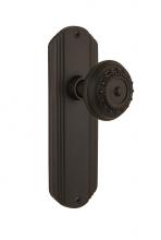 Nostalgic Warehouse 705533 - Nostalgic Warehouse Deco Plate Passage Meadows Door Knob in Oil-Rubbed Bronze