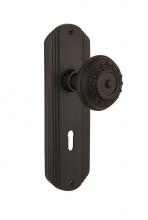 Nostalgic Warehouse 705539 - Nostalgic Warehouse Deco Plate with Keyhole Passage Meadows Door Knob in Oil-Rubbed Bronze