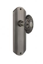 Nostalgic Warehouse 705580 - Nostalgic Warehouse Deco Plate Passage Victorian Door Knob in Antique Pewter