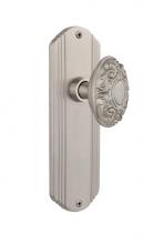 Nostalgic Warehouse 705583 - Nostalgic Warehouse Deco Plate Passage Victorian Door Knob in Satin Nickel