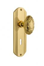 Nostalgic Warehouse 705588 - Nostalgic Warehouse Deco Plate with Keyhole Passage Victorian Door Knob in Polished Brass