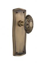 Nostalgic Warehouse 705603 - Nostalgic Warehouse Prairie Plate Passage Victorian Door Knob in Antique Brass