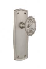 Nostalgic Warehouse 705607 - Nostalgic Warehouse Prairie Plate Passage Victorian Door Knob in Satin Nickel