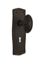 Nostalgic Warehouse 705623 - Nostalgic Warehouse Prairie Plate with Keyhole Privacy Victorian Door Knob in Oil-Rubbed Bronze