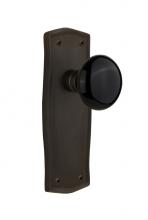 Nostalgic Warehouse 705696 - Nostalgic Warehouse Prairie Plate Passage Black Porcelain Door Knob in Oil-Rubbed Bronze