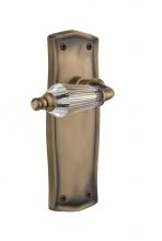 Nostalgic Warehouse 706036 - Nostalgic Warehouse Prairie Plate Privacy Parlor Lever in Antique Brass