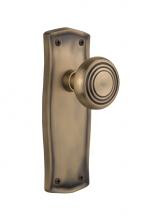 Nostalgic Warehouse 706073 - Nostalgic Warehouse Prairie Plate Passage Deco Door Knob in Antique Brass