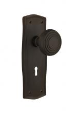 Nostalgic Warehouse 706083 - Nostalgic Warehouse Prairie Plate with Keyhole Passage Deco Door Knob in Oil-Rubbed Bronze