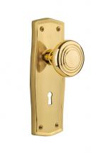 Nostalgic Warehouse 706098 - Nostalgic Warehouse Prairie Plate with Keyhole Privacy Deco Door Knob in Polished Brass