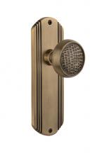 Nostalgic Warehouse 706820 - Nostalgic Warehouse Deco Plate Single Dummy Craftsman Door Knob in Antique Brass