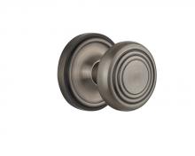 Nostalgic Warehouse 707045 - Nostalgic Warehouse Classic Rosette Passage Deco Door Knob in Antique Pewter