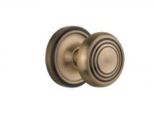 Nostalgic Warehouse 707065 - Nostalgic Warehouse Classic Rosette Privacy Deco Door Knob in Antique Brass