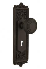 Nostalgic Warehouse 707147 - Nostalgic Warehouse Egg & Dart Plate with Keyhole Privacy Deco Door Knob in Oil-Rubbed Bronze