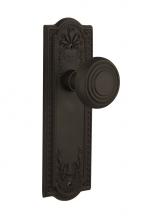 Nostalgic Warehouse 707159 - Nostalgic Warehouse Meadows Plate Passage Deco Door Knob in Oil-Rubbed Bronze