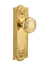 Nostalgic Warehouse 707160 - Nostalgic Warehouse Meadows Plate Passage Deco Door Knob in Polished Brass