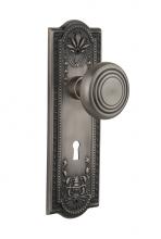 Nostalgic Warehouse 707164 - Nostalgic Warehouse Meadows Plate with Keyhole Passage Deco Door Knob in Antique Pewter