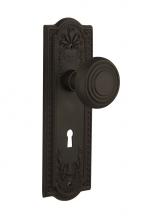 Nostalgic Warehouse 707201 - Nostalgic Warehouse Meadows Plate with Keyhole Privacy Deco Door Knob in Oil-Rubbed Bronze