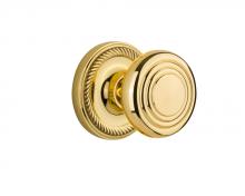 Nostalgic Warehouse 707278 - Nostalgic Warehouse Rope Rosette Passage Deco Door Knob in Polished Brass