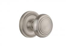 Nostalgic Warehouse 707300 - Nostalgic Warehouse Rope Rosette Privacy Deco Door Knob in Satin Nickel