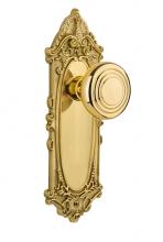 Nostalgic Warehouse 707338 - Nostalgic Warehouse Victorian Plate Passage Deco Door Knob in Unlacquered Brass