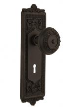 Nostalgic Warehouse 707689 - Nostalgic Warehouse Egg & Dart Plate with Keyhole Privacy Meadows Door Knob in Oil-Rubbed Bron