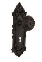 Nostalgic Warehouse 707749 - Nostalgic Warehouse Victorian Plate with Keyhole Privacy Meadows Door Knob in Oil-Rubbed Bronze