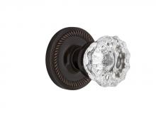 Nostalgic Warehouse 707856 - Nostalgic Warehouse Rope Rosette Passage Crystal Glass Door Knob in Timeless Bronze