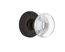 Nostalgic Warehouse 707864 - Nostalgic Warehouse Rope Rosette Passage Round Clear Crystal Glass Door Knob in Timeless Bronze