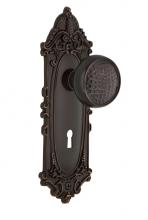 Nostalgic Warehouse 707917 - Nostalgic Warehouse Victorian Plate with Keyhole Passage Craftsman Door Knob in Timeless Bronze