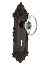 Nostalgic Warehouse 707922 - Nostalgic Warehouse Victorian Plate with Keyhole Passage Oval Clear Crystal Glass Door Knob in Tim