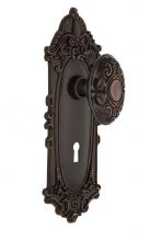 Nostalgic Warehouse 707926 - Nostalgic Warehouse Victorian Plate with Keyhole Passage Victorian Door Knob in Timeless Bronze