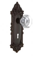 Nostalgic Warehouse 707927 - Nostalgic Warehouse Victorian Plate with Keyhole Passage Waldorf Door Knob in Timeless Bronze