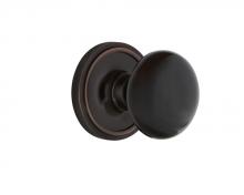 Nostalgic Warehouse 708101 - Nostalgic Warehouse Classic Rosette Privacy Black Porcelain Door Knob in Timeless Bronze