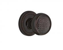 Nostalgic Warehouse 708113 - Nostalgic Warehouse Rope Rosette Privacy Craftsman Door Knob in Timeless Bronze