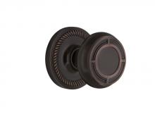 Nostalgic Warehouse 708118 - Nostalgic Warehouse Rope Rosette Privacy Mission Door Knob in Timeless Bronze