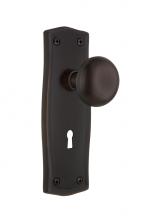 Nostalgic Warehouse 708170 - Nostalgic Warehouse Prairie Plate with Keyhole Privacy New York Door Knob in Timeless Bronze