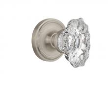 Nostalgic Warehouse 708379 - Nostalgic Warehouse Classic Rosette Passage Chateau Door Knob in Satin Nickel