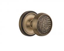 Nostalgic Warehouse 708382 - Nostalgic Warehouse Classic Rosette Passage Craftsman Door Knob in Antique Brass