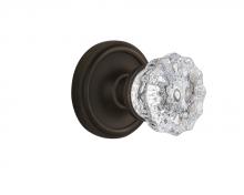 Nostalgic Warehouse 708390 - Nostalgic Warehouse Classic Rosette Passage Crystal Glass Door Knob in Oil-Rubbed Bronze