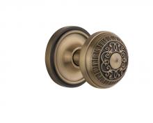 Nostalgic Warehouse 708403 - Nostalgic Warehouse Classic Rosette Passage Egg & Dart Door Knob in Antique Brass