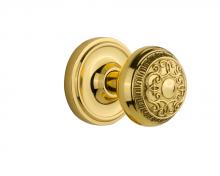 Nostalgic Warehouse 708409 - Nostalgic Warehouse Classic Rosette Passage Egg & Dart Door Knob in Unlacquered Brass