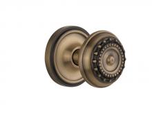 Nostalgic Warehouse 708418 - Nostalgic Warehouse Classic Rosette Passage Meadows Door Knob in Antique Brass