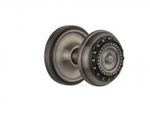 Nostalgic Warehouse 708419 - Nostalgic Warehouse Classic Rosette Passage Meadows Door Knob in Antique Pewter