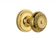 Nostalgic Warehouse 708421 - Nostalgic Warehouse Classic Rosette Passage Meadows Door Knob in Polished Brass