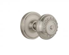 Nostalgic Warehouse 708422 - Nostalgic Warehouse Classic Rosette Passage Meadows Door Knob in Satin Nickel