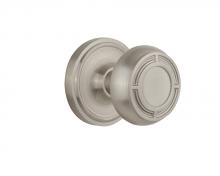 Nostalgic Warehouse 708428 - Nostalgic Warehouse Classic Rosette Passage Mission Door Knob in Satin Nickel