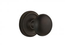 Nostalgic Warehouse 708433 - Nostalgic Warehouse Classic Rosette Passage New York Door Knob in Oil-Rubbed Bronze