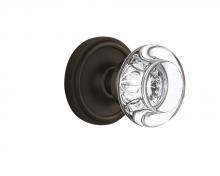 Nostalgic Warehouse 708465 - Nostalgic Warehouse Classic Rosette Passage Round Clear Crystal Glass Door Knob in Oil-Rubbed Bron