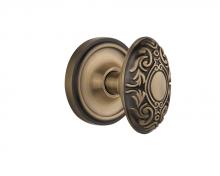 Nostalgic Warehouse 708478 - Nostalgic Warehouse Classic Rosette Passage Victorian Door Knob in Antique Brass