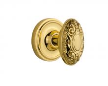 Nostalgic Warehouse 708484 - Nostalgic Warehouse Classic Rosette Passage Victorian Door Knob in Unlacquered Brass